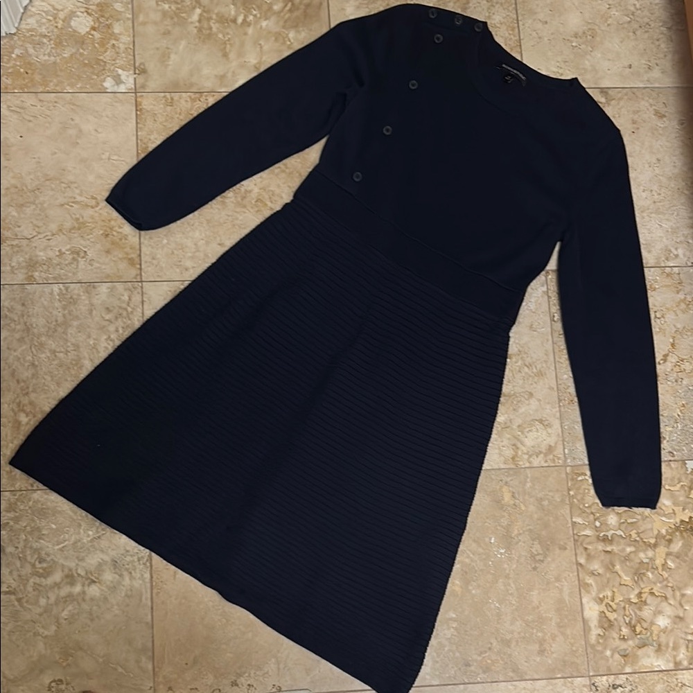 Navy Cotton Dress. Size M
